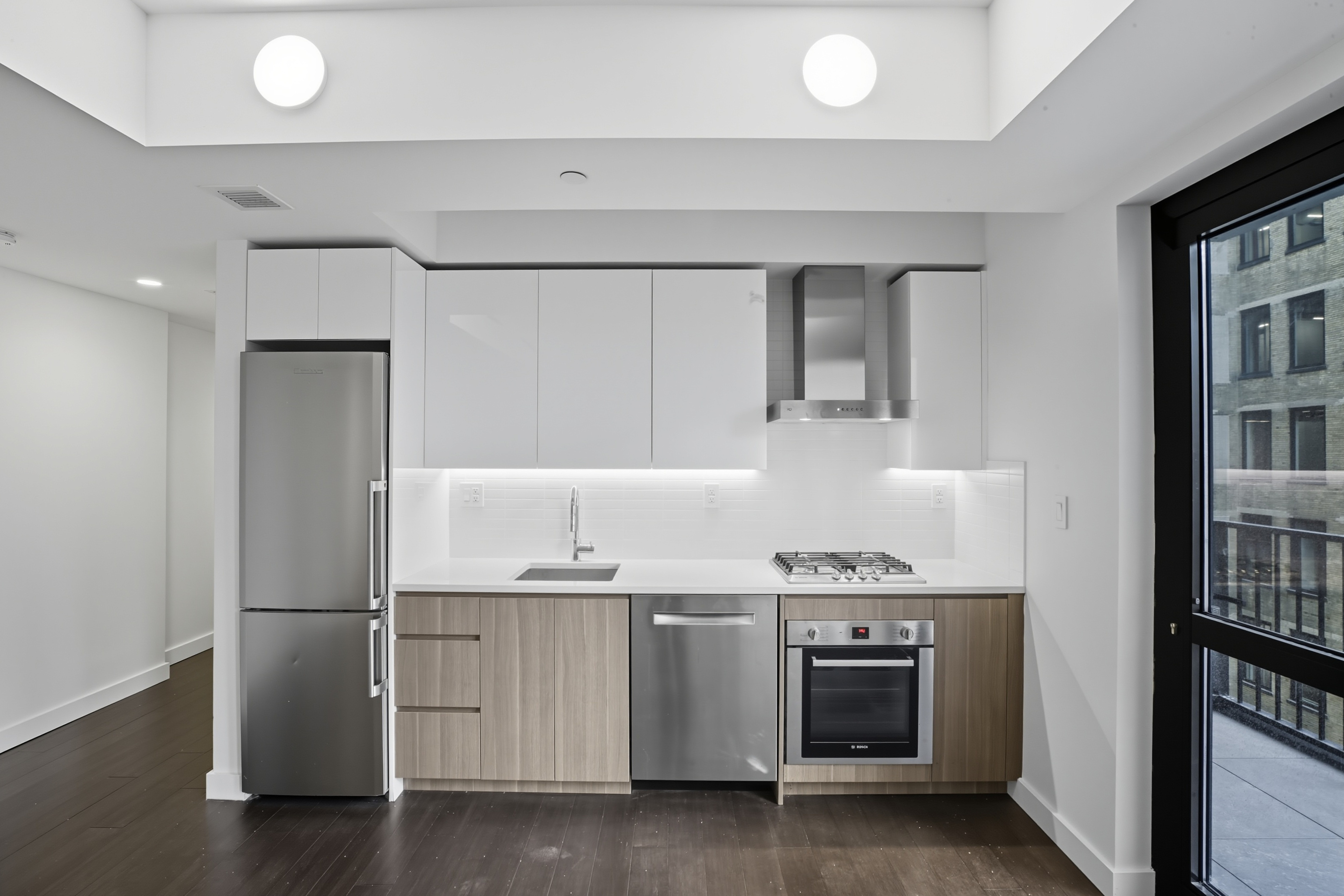 Interior bedroom view with window